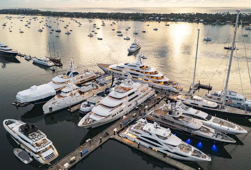 Superyachts at Palm Beach Harbor
