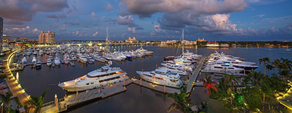 Palm Beach Waterfront Marina at Dusk